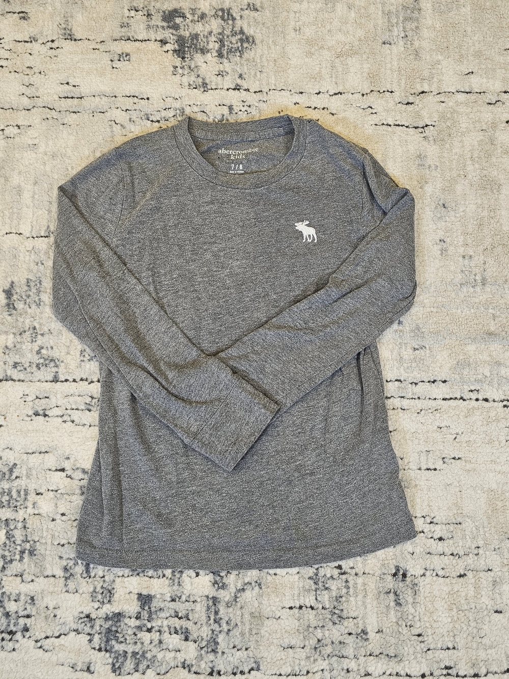 Abercrombie Kids Long-Sleeve Crewneck Shirt - Gray